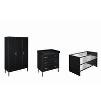 BABYZIMMER Meldody black  - Schwarz, Basics, Holz/Holzwerkstoff - Schardt