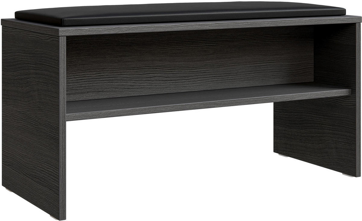 SITZBANK Universelle Einzelmöbel  in 90/48/40 cm  - Graphitfarben/Schwarz, Basics, Holzwerkstoff/Textil (90/48/40cm) - Sadena