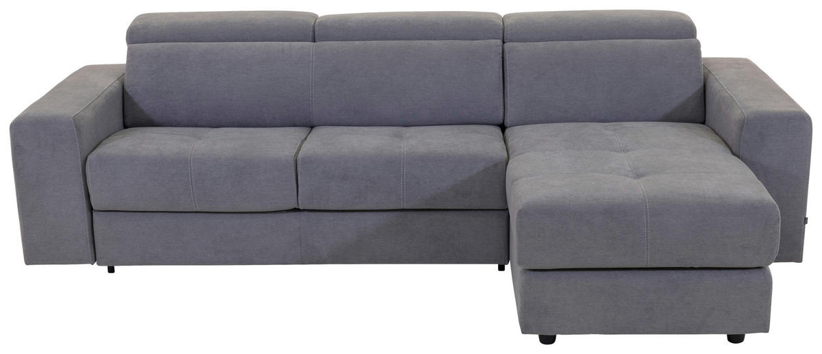 KUTNA GARNITURA tekstil  siva   - siva/crna, Moderno, tekstil/plastika (273/160cm) - Hom`in