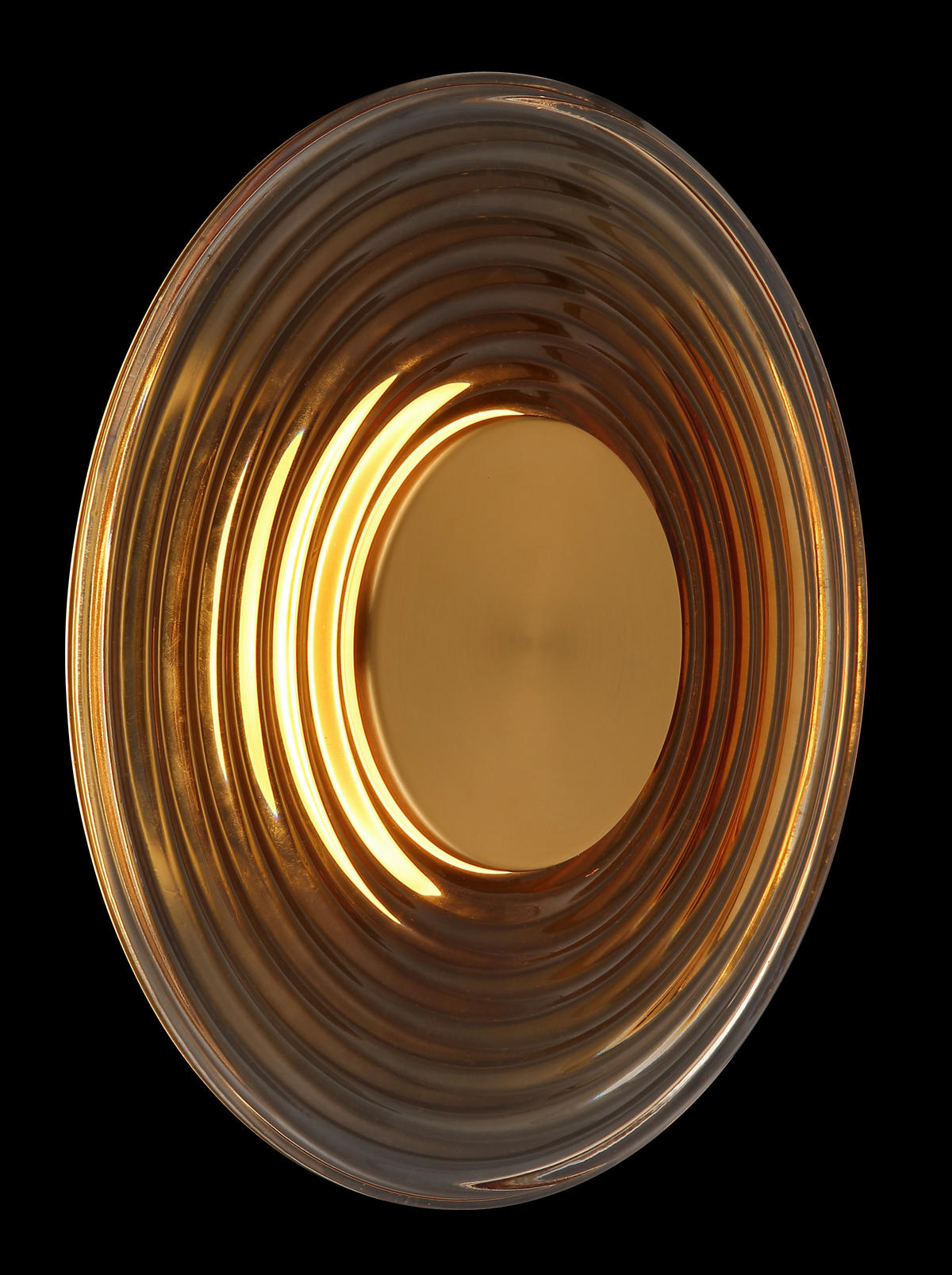 LED-WANDLEUCHTE 30/10 cm   - Messingfarben, Design, Glas/Metall (30/10cm) - Globo