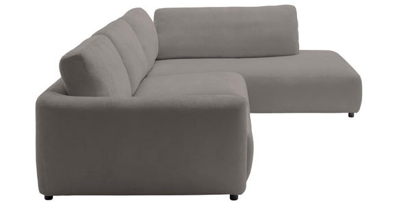 ECKSOFA  in Chenille Grau  307/224 cm  - Schwarz/Grau, KONVENTIONELL, Kunststoff/Textil (307/224cm) - Hom`in