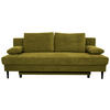 SCHLAFSOFA Webstoff Olivgrün  - Schwarz/Olivgrün, KONVENTIONELL, Holz/Kunststoff (199/88/88cm) - Carryhome