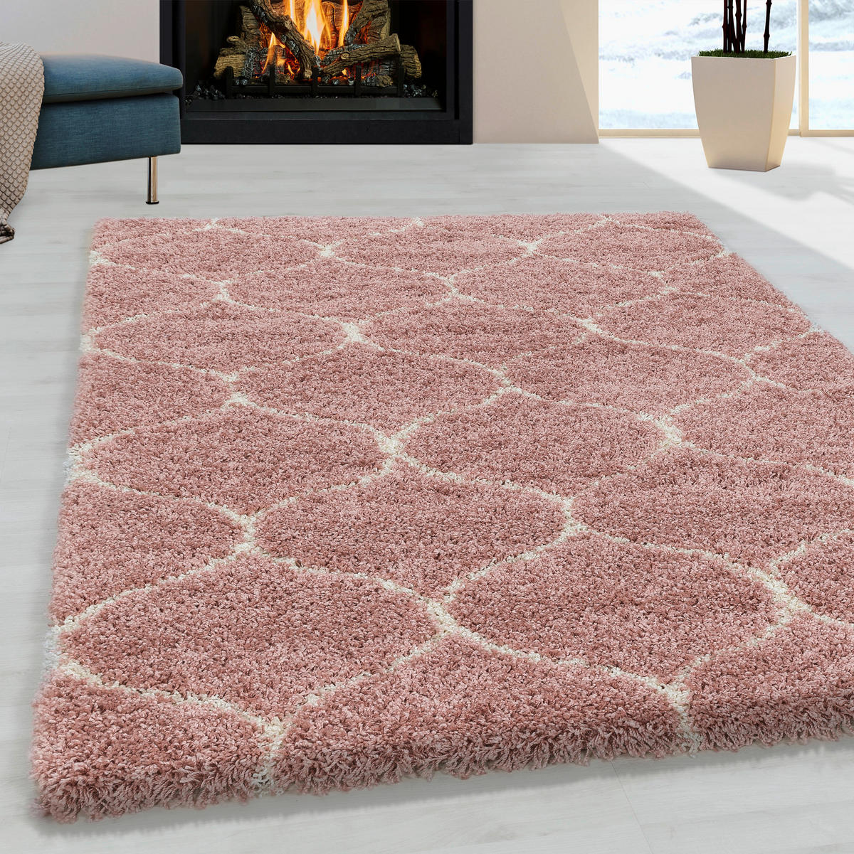 WEBTEPPICH 60/110 cm Salsa 3201 Rosa Rosa  - Rosa, Design, Textil (60/110cm)