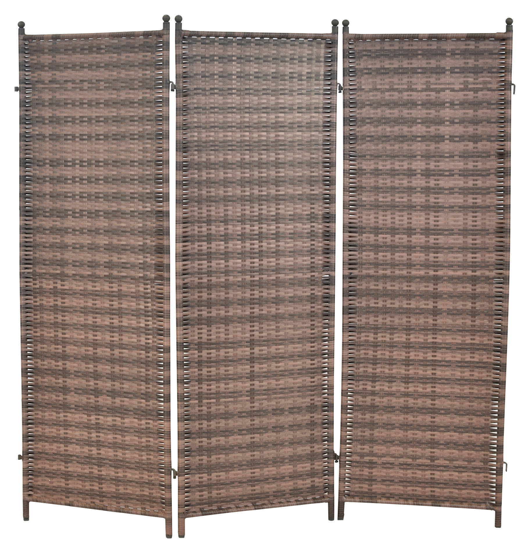 PARAVENT mit 3  Flügel - Cognac, MODERN, Metall (183/183cm) - Gardenson