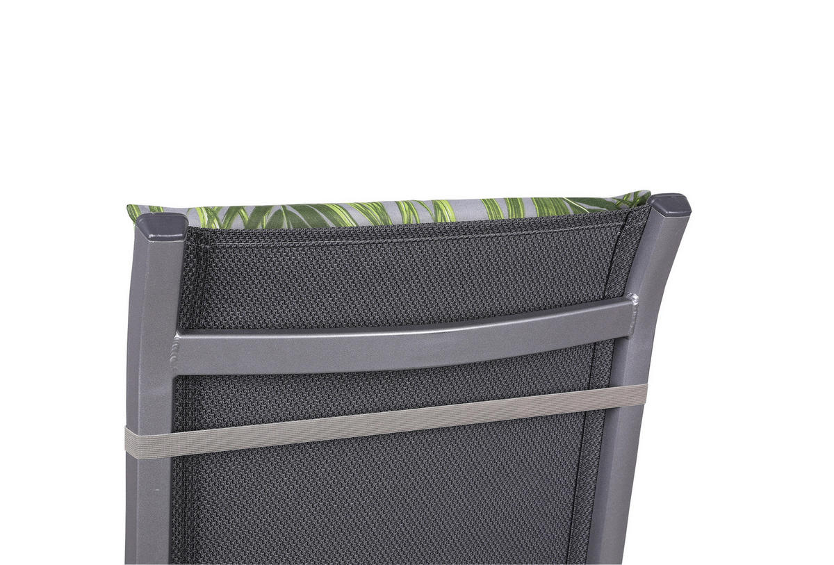 SESSELAUFLAGENSET Blätter  - Grau/Grün, KONVENTIONELL, Textil (48/5/118cm)
