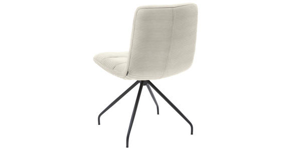 STUHL  in Cord Textil  - Schwarz/Naturfarben, Design, Textil/Metall (52/88/66cm) - Dieter Knoll