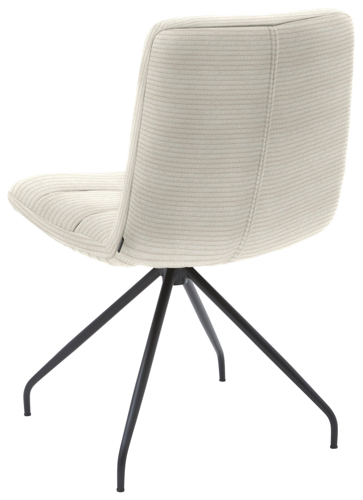 STUHL  in Cord Textil  - Schwarz/Naturfarben, Design, Textil/Metall (52/88/66cm) - Dieter Knoll