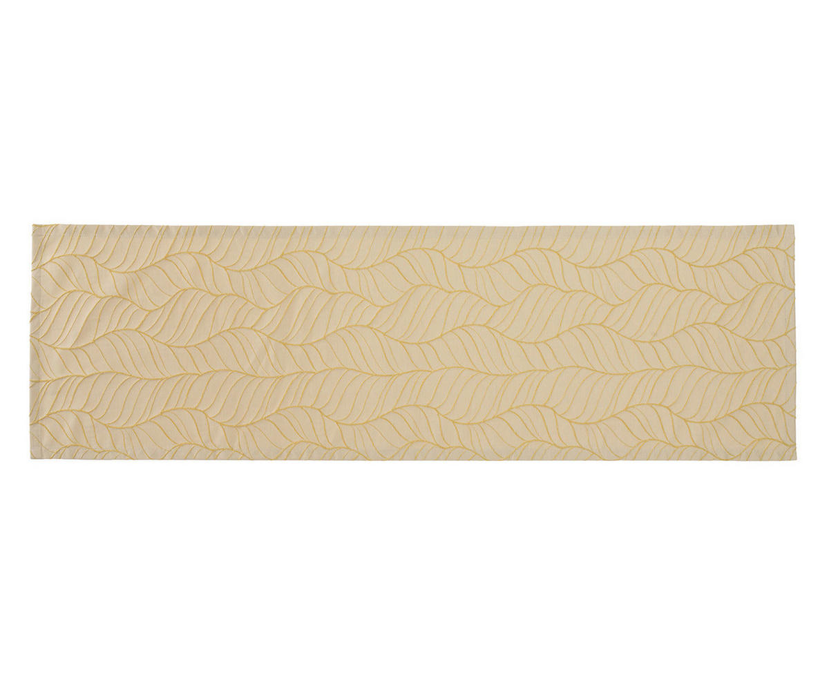 TISCHLÄUFER Milena 40/140 cm  - Gelb/Weiß, Basics, Textil (40/140cm) - Novel