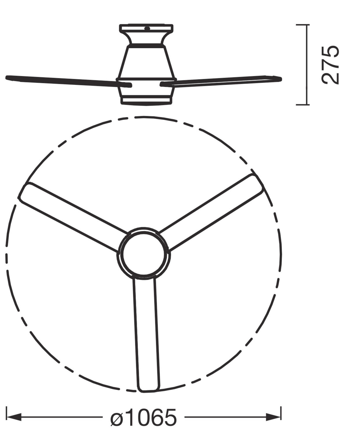 DECKENVENTILATOR - Design (106,5/27,5cm) - Osram