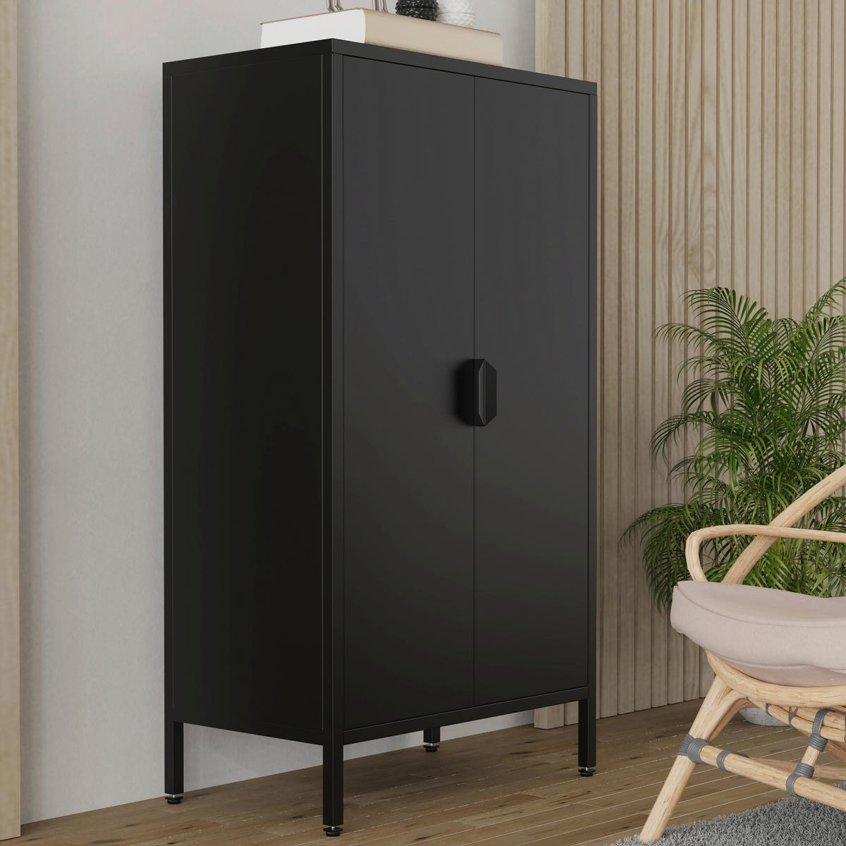 HIGHBOARD Flokas  in 60/110/35 cm  - Schwarz, Design, Metall (60/110/35cm) - MID.YOU