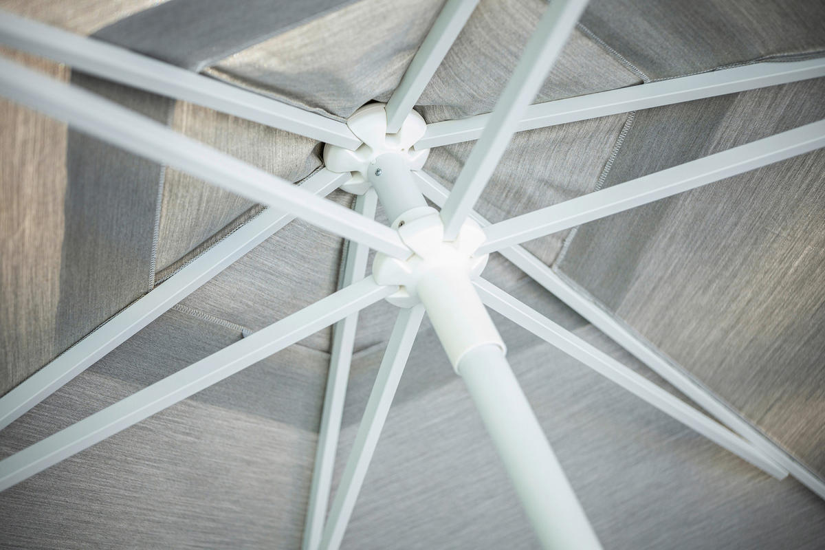 SONNENSCHIRM 300 cm Hellgrau  - Hellgrau/Weiß, Basics, Textil/Metall (300cm) - Kettler