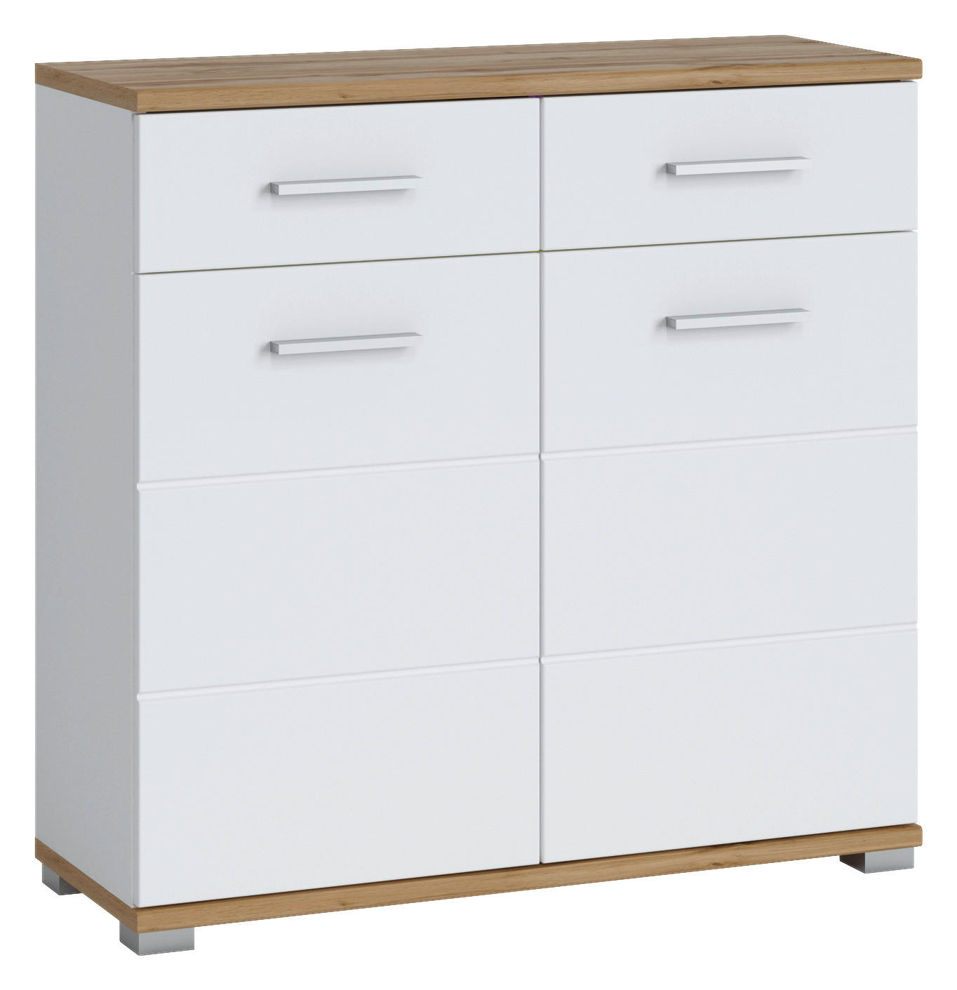 Schuhschrank Hola Weiß/eiche Wotan B: 90 Cm