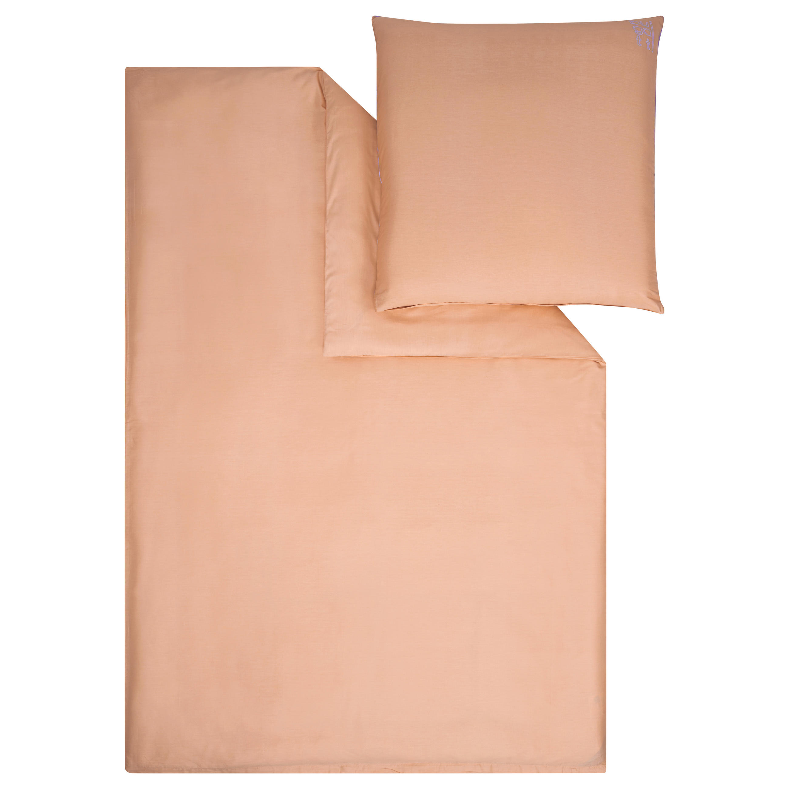 BETTWÄSCHE Makosatin 135/200 cm  - Aprikose, Basics, Textil (135/200cm) - Bugatti