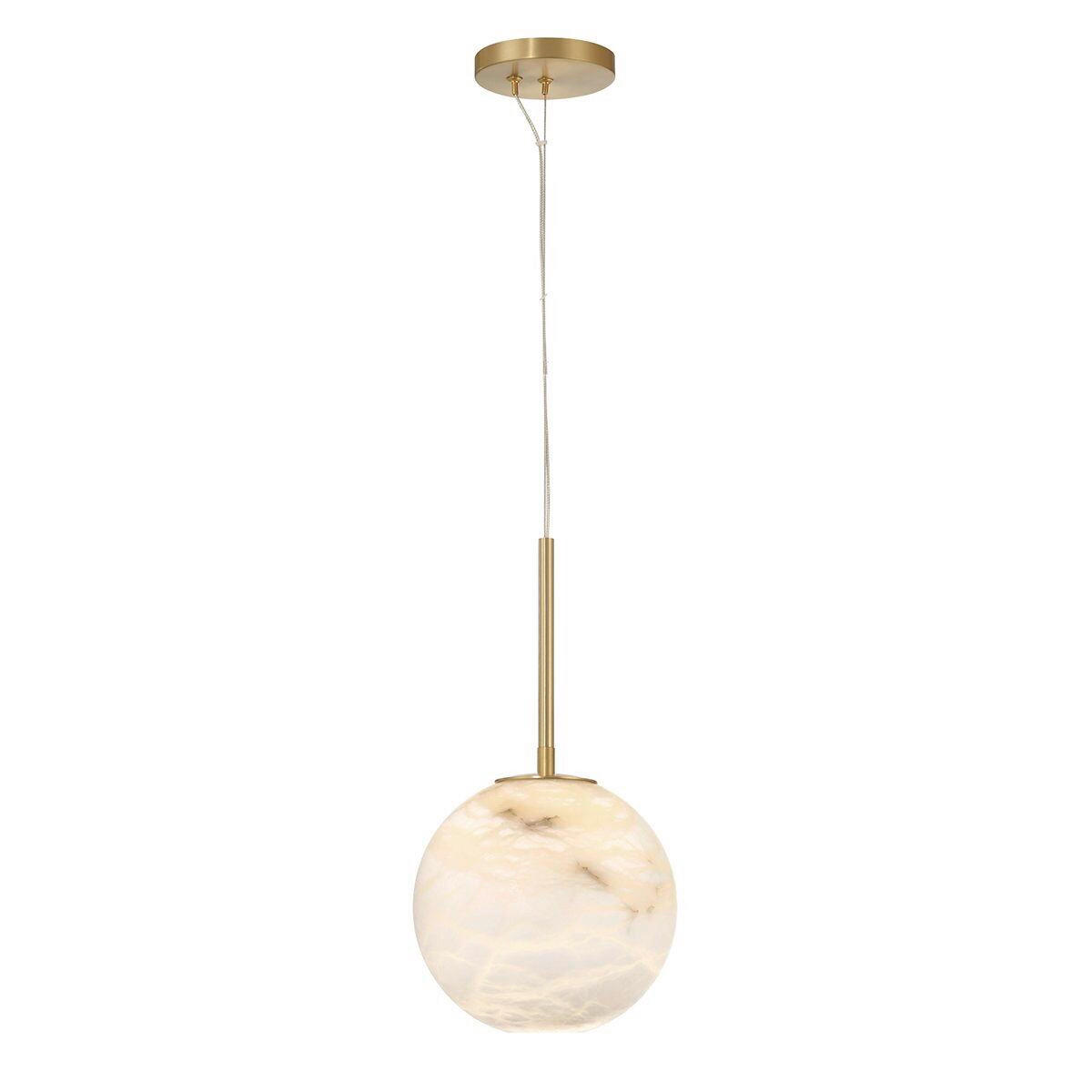 LED-PENDELLEUCHTE 20,3/45 cm  - Goldfarben, KONVENTIONELL, Glas/Metall (20,3/45cm)