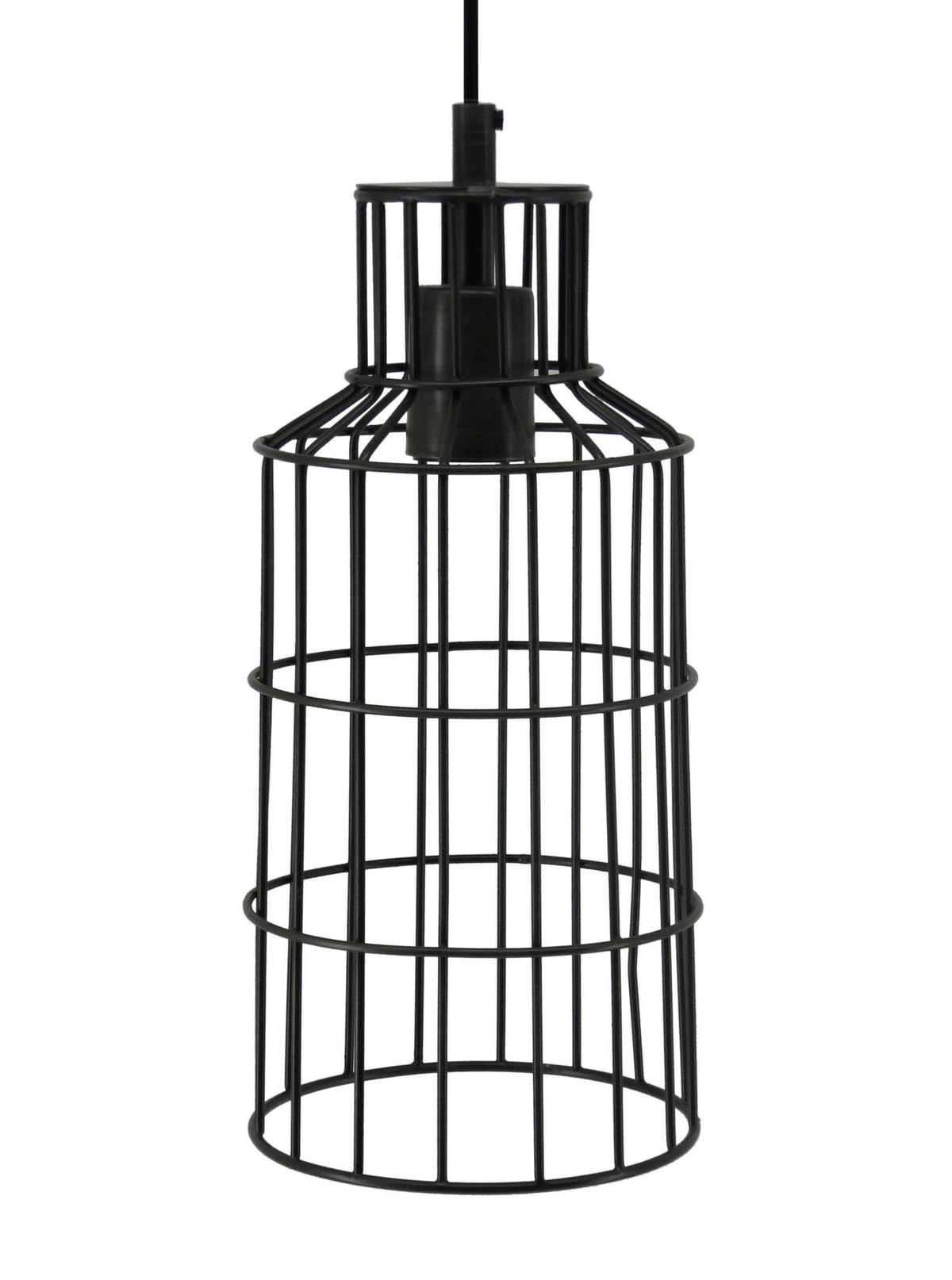 HÄNGELEUCHTE 15/15/34 cm  - Schwarz, Trend, Metall (15/15/34cm) - Kayoom