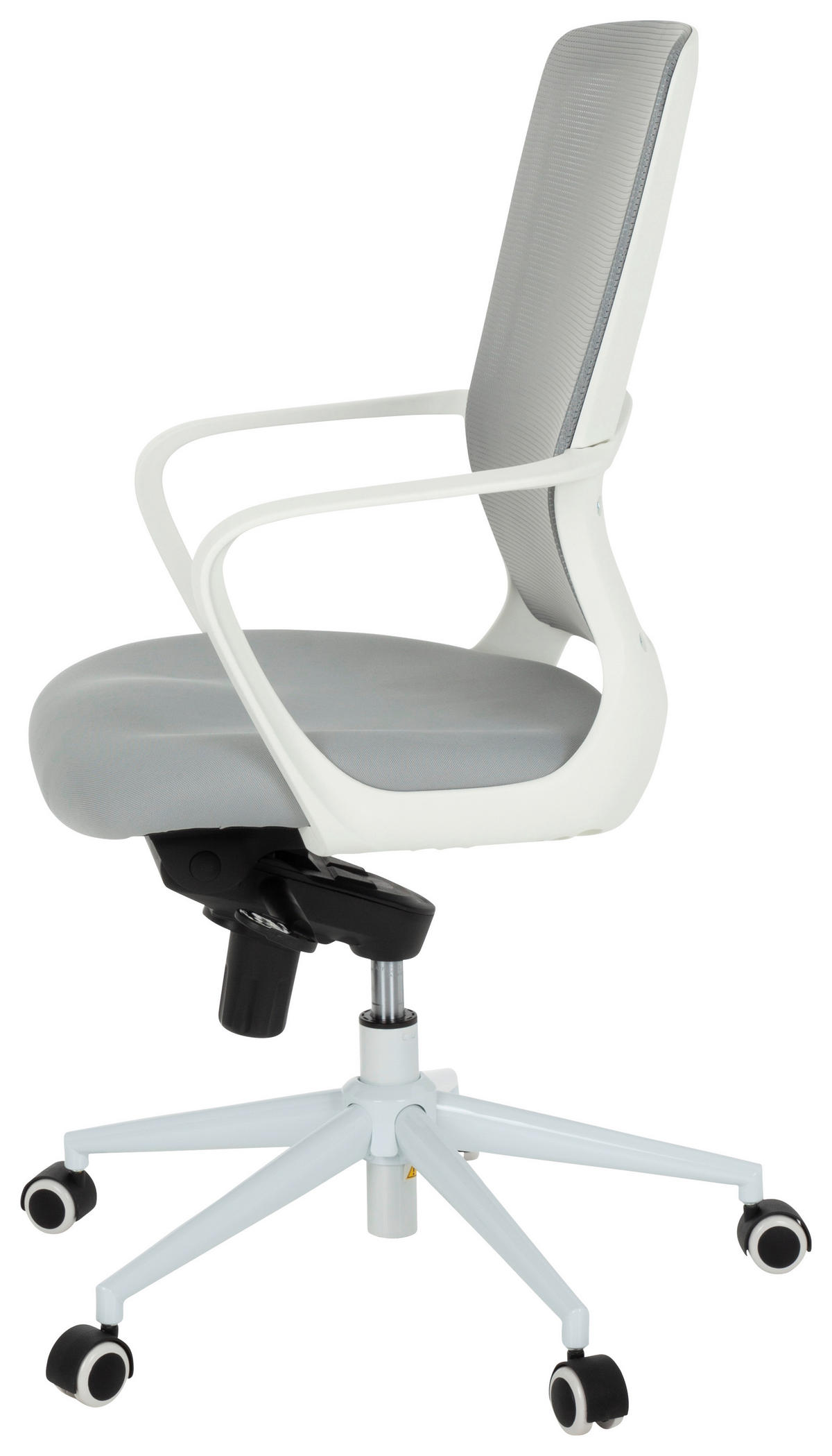 OTOČNÁ ŽIDLE, síťovina, plochá tkanina, šedá, bílá - šedá/bílá, Moderní, kov/textil (56/107/58cm) - MID.YOU