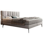 BOXSPRINGBETT 180/200 cm  in Grau  - Schwarz/Grau, Design, Leder/Textil (180/200cm) - Esposa