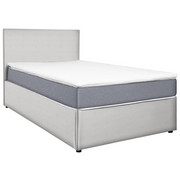 BOXBETT 120/200 cm in Weiß, Hellgrau - Hellgrau/Schwarz, KONVENTIONELL, Holz/Holzwerkstoff (120/200cm) - Carryhome