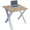 SCHREIBTISCH 80/50/76 cm  in Sonoma Eiche, Weiss  - Weiss/Sonoma Eiche, Modern, Holzwerkstoff/Metall (80/50/76cm) - MID.YOU