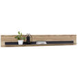 WANDBOARD Grau, Eichefarben  - Eichefarben/Grau, Design, Holzwerkstoff/Metall (200/27/22cm) - Hom`in