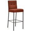 BARHOCKER Webstoff Schwarz, Rostfarben Eisen Stoffauswahl  - Rostfarben/Schwarz, Design, Textil/Metall (42/102/50cm) - home24