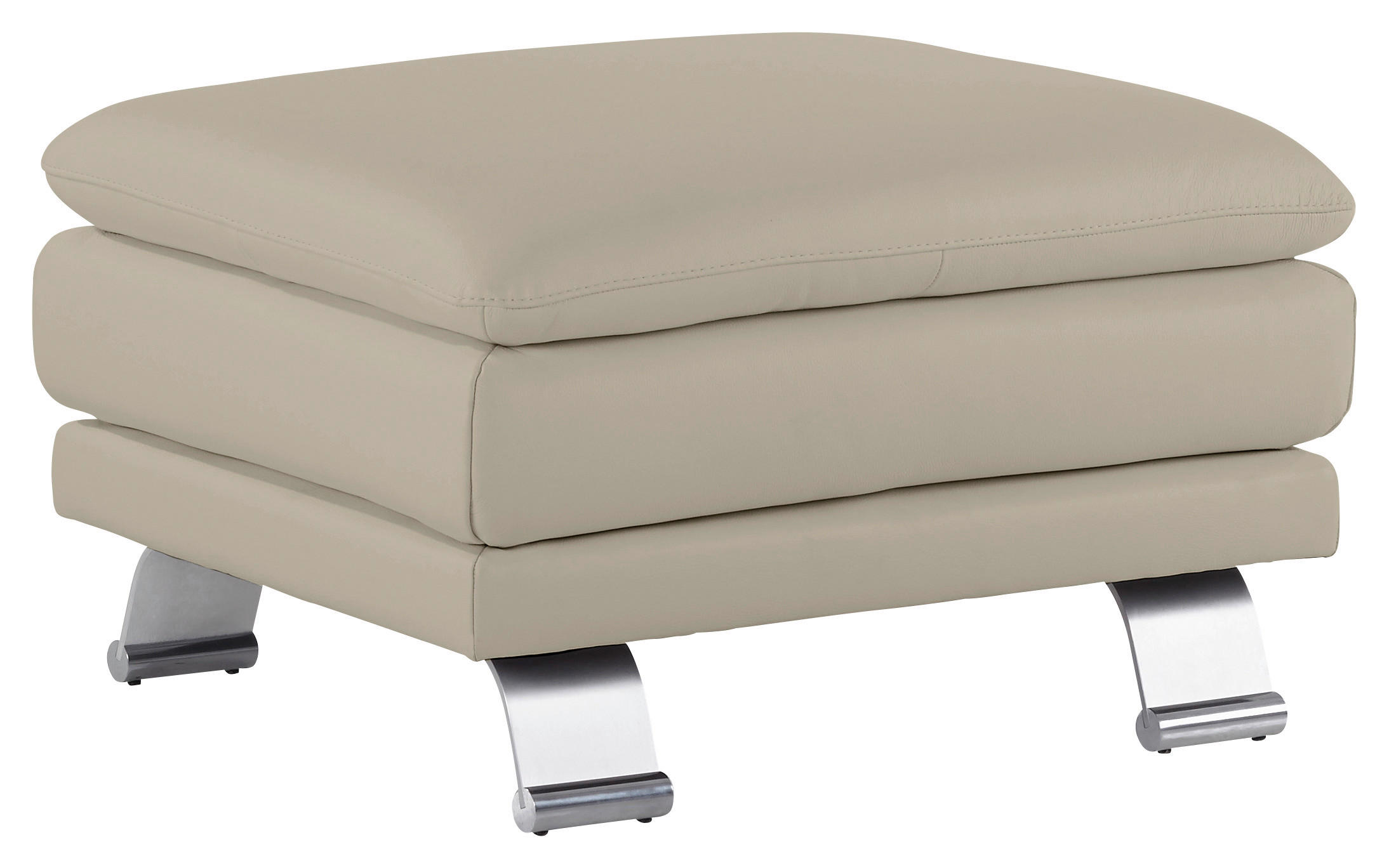 HOCKER Echtleder Greige 
