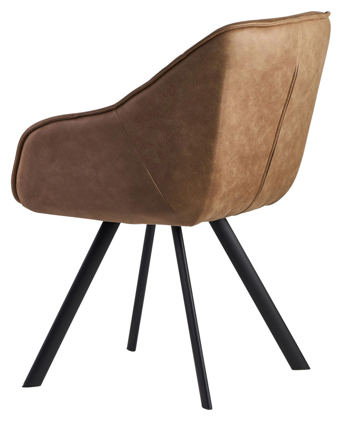 ŽIDLE S PODRUČKAMI, vzhled kůže, béžová - černá/béžová, Moderní, kov/textil (60/85/64cm) - MID.YOU