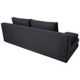 SCHLAFSOFA Taras  mit Stoffauswahl Webstoff Dunkelgrau  - Dunkelgrau/Schwarz, Design, Kunststoff/Textil (197/77/81cm) - Xora