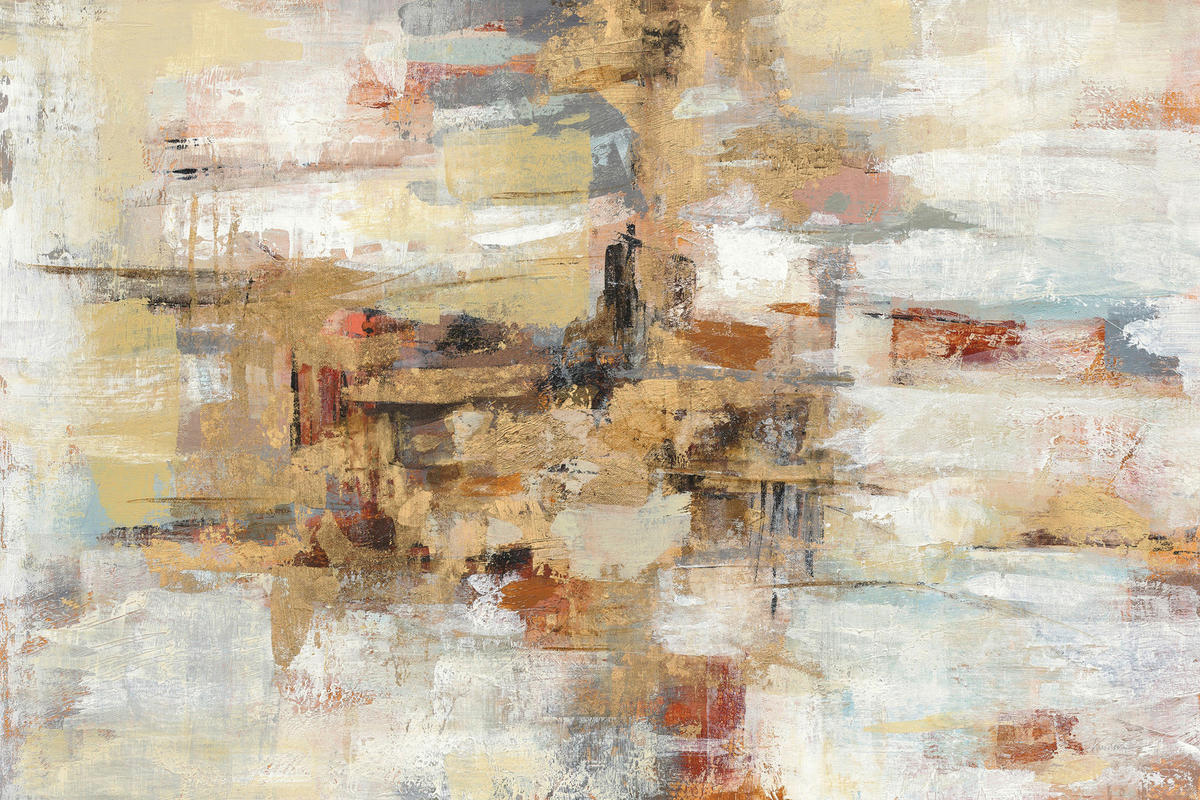 OBRAZ NA PLÁTNĚ, abstraktní, 80/120 cm  - vícebarevná, Konvenční, dřevo/papír (80/120cm) - Euroart