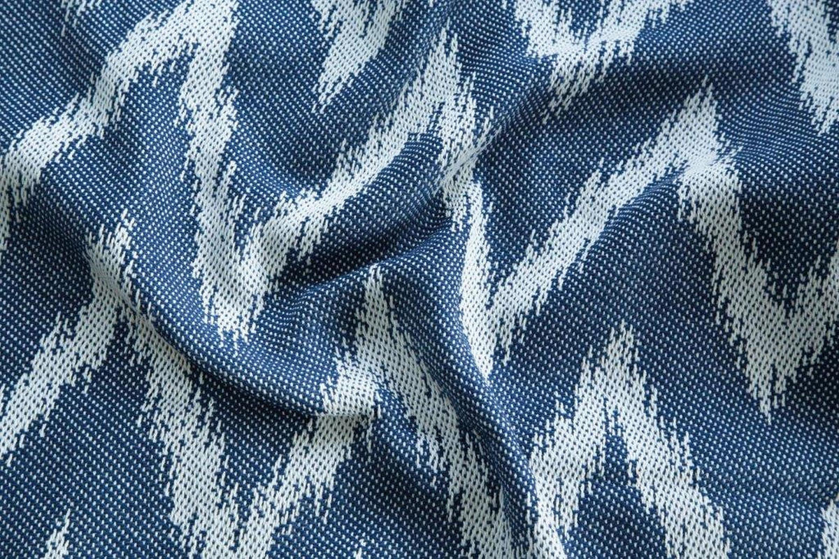 PLAID Zig Zag 140/180 cm  - Blau/Creme, Konventionell, Textil (140/180cm) - Tom Tailor