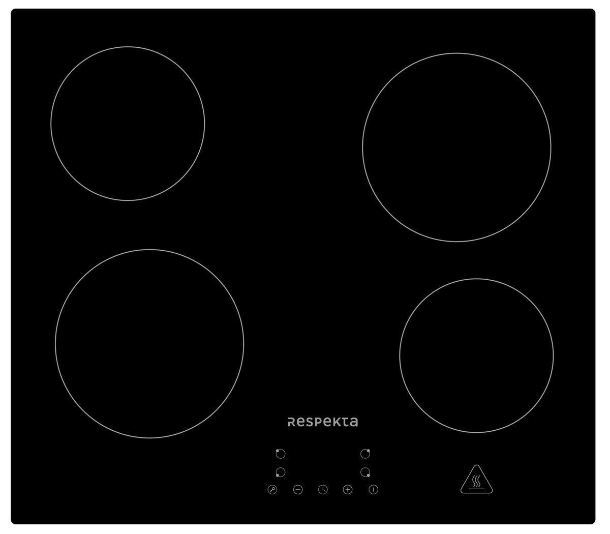 BACKOFENSET ASET6004400  - Schwarz, Trend, Glas/Metall (59,5/59/55cm) - Respekta
