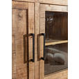 HIGHBOARD  95/145/40 cm 3 Schublade(n)  - Schwarz/Naturfarben, Design, Glas/Holz (95/145/40cm) - Landscape