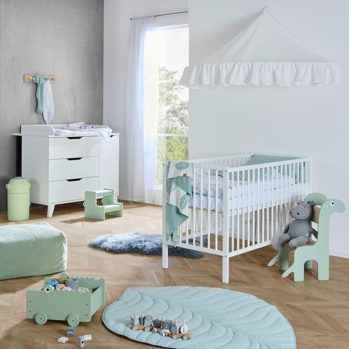 RÁCSOS KISÁGY ALEX  - Basics, fa (125/65/87cm) - My Baby Lou