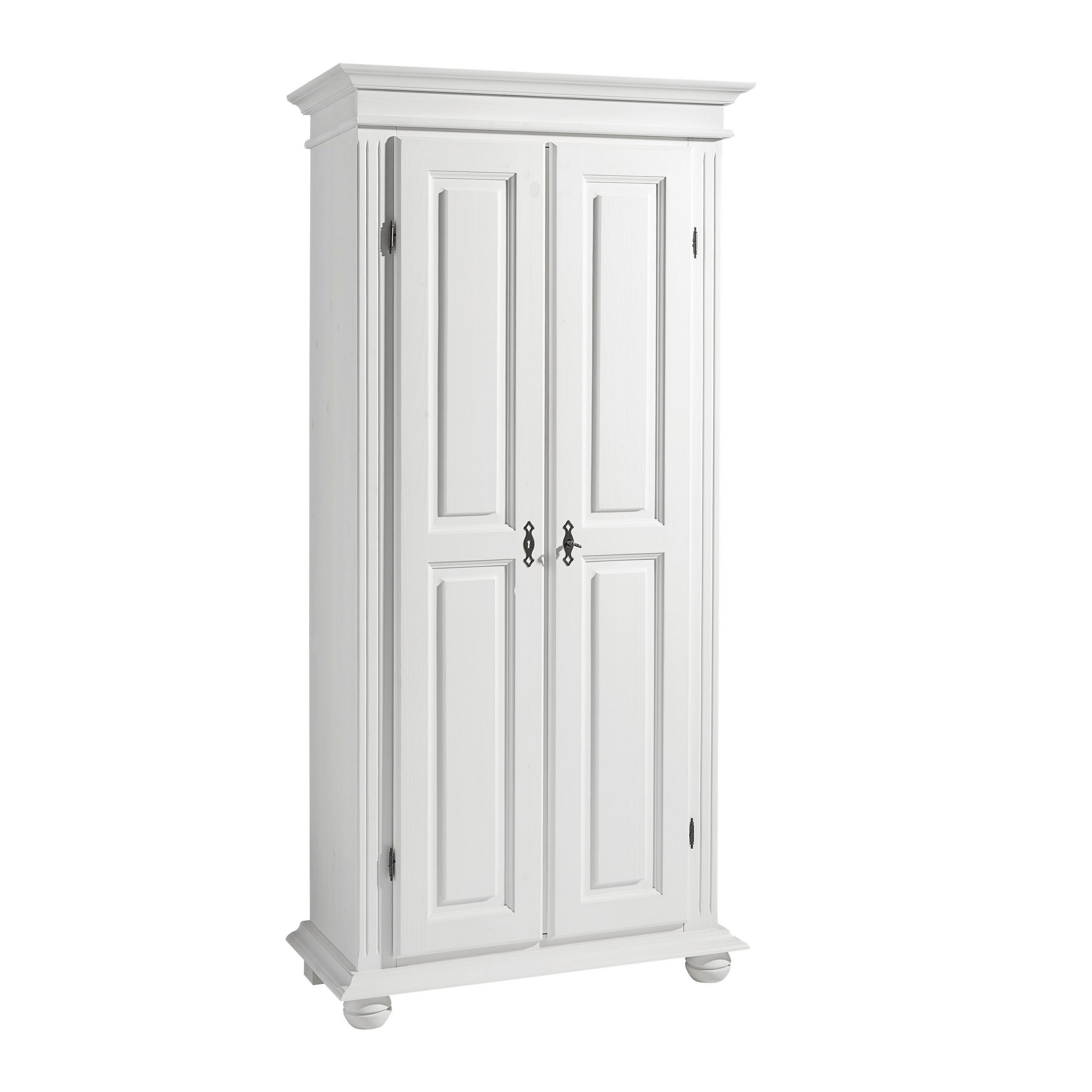 SCHUHSCHRANK Fichte massiv Weiß  - Weiß, LIFESTYLE, Holz (90/190/45cm) - Landscape