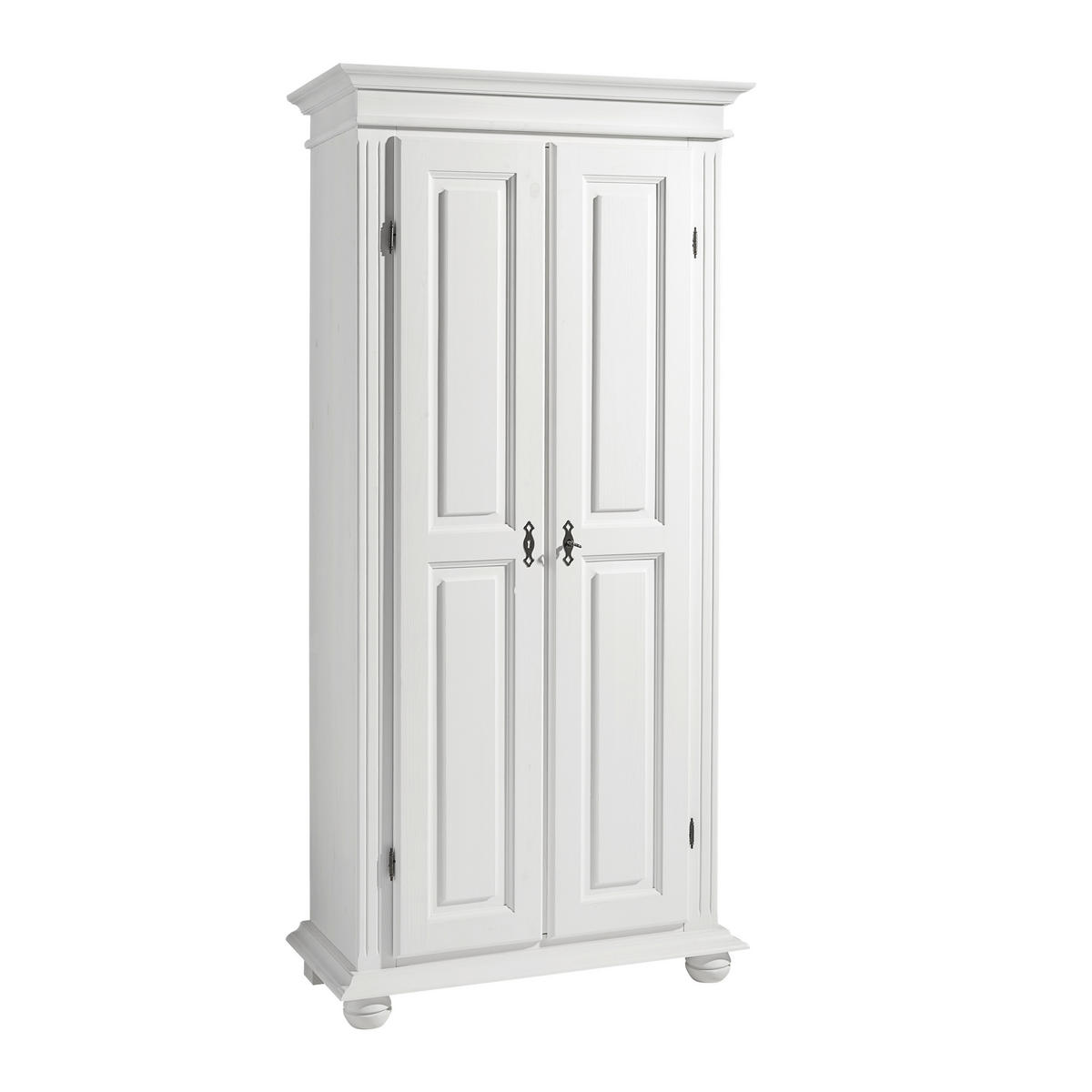 SCHUHSCHRANK Fichte massiv Weiß  - Weiß, LIFESTYLE, Holz (90/190/45cm) - Landscape