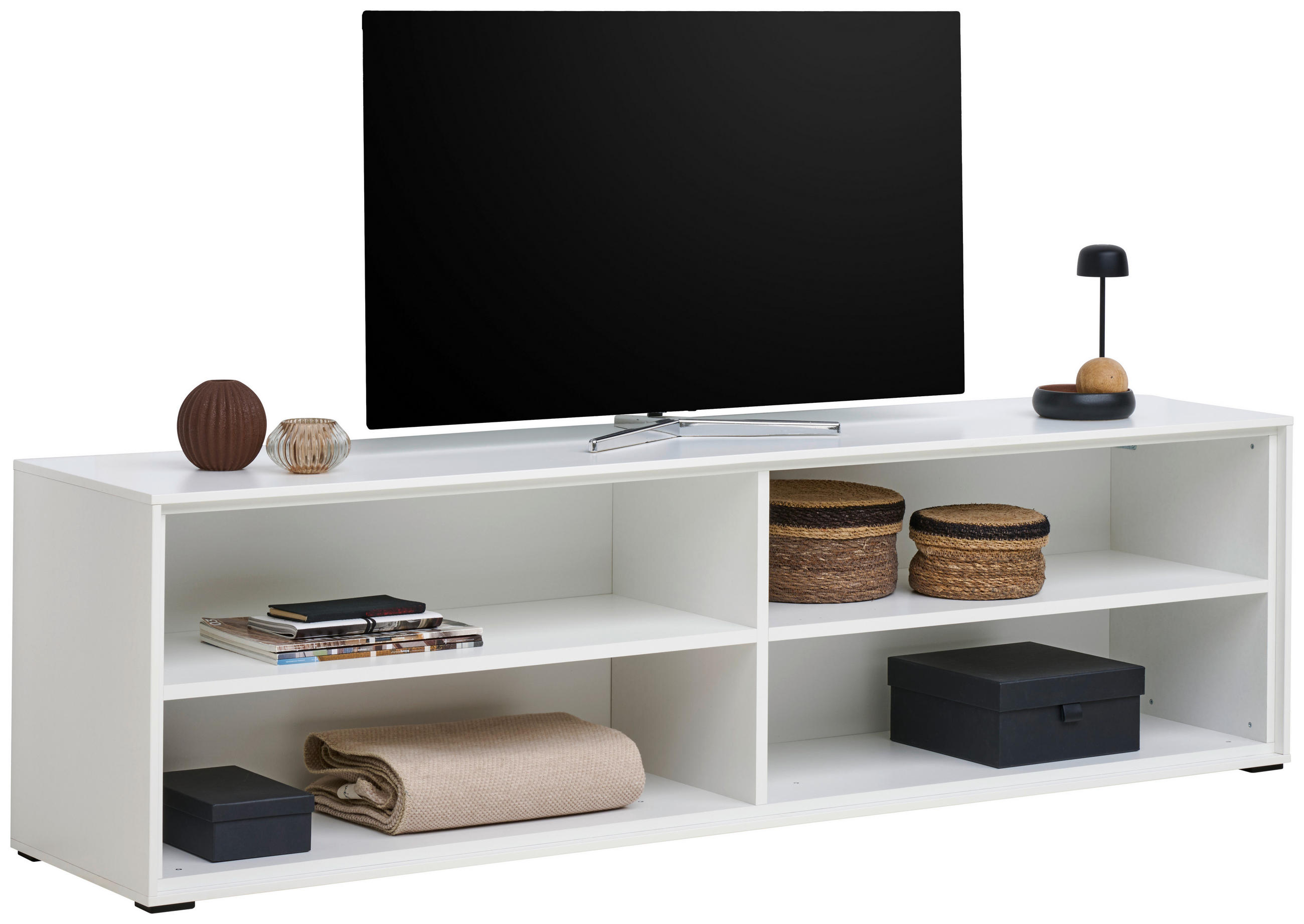 TV-ELEMENT 179,1/52/40 cm Weiß  179,1/52/40 cm  - Weiß, Design, Holzwerkstoff (179,1/52/40cm) - home24