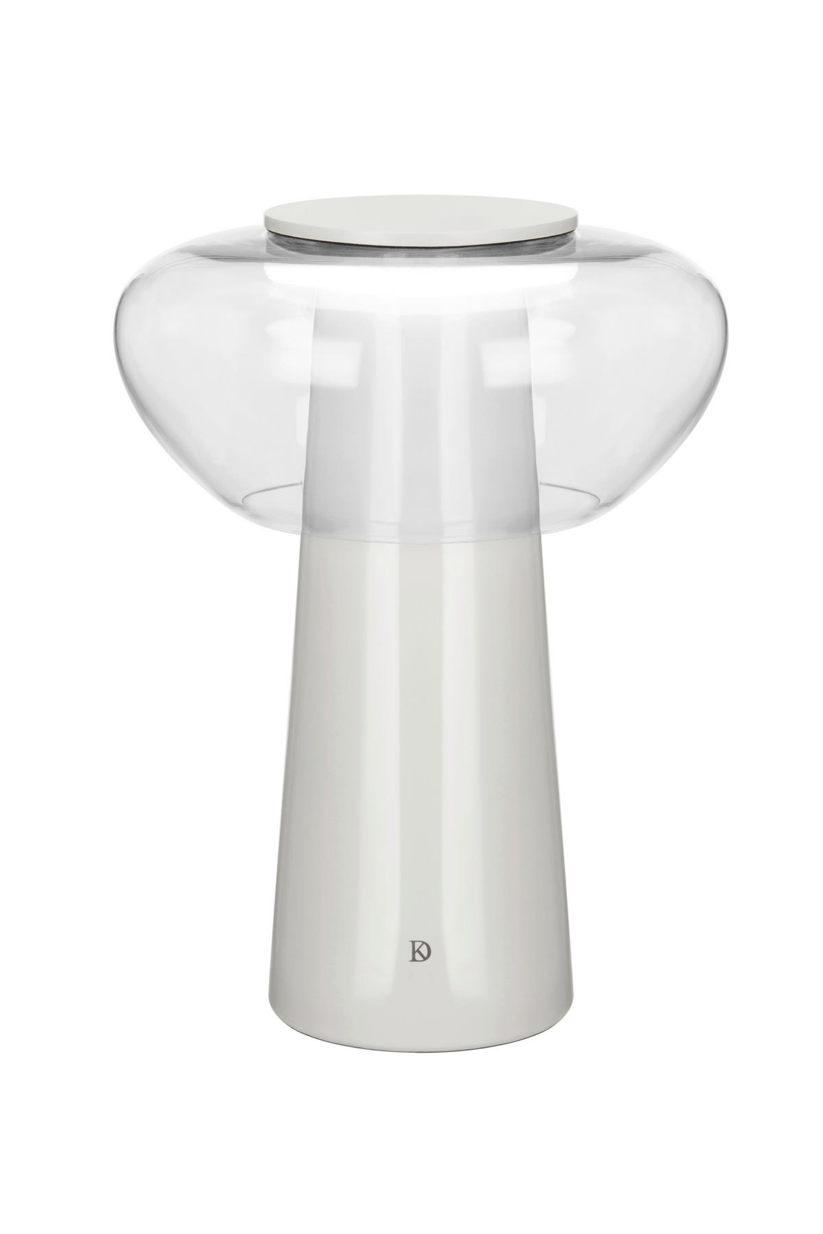 LED-TISCHLEUCHTE Daja 28/38,4 cm   - Grau, Design, Glas/Keramik (28/38,4cm) - Dieter Knoll