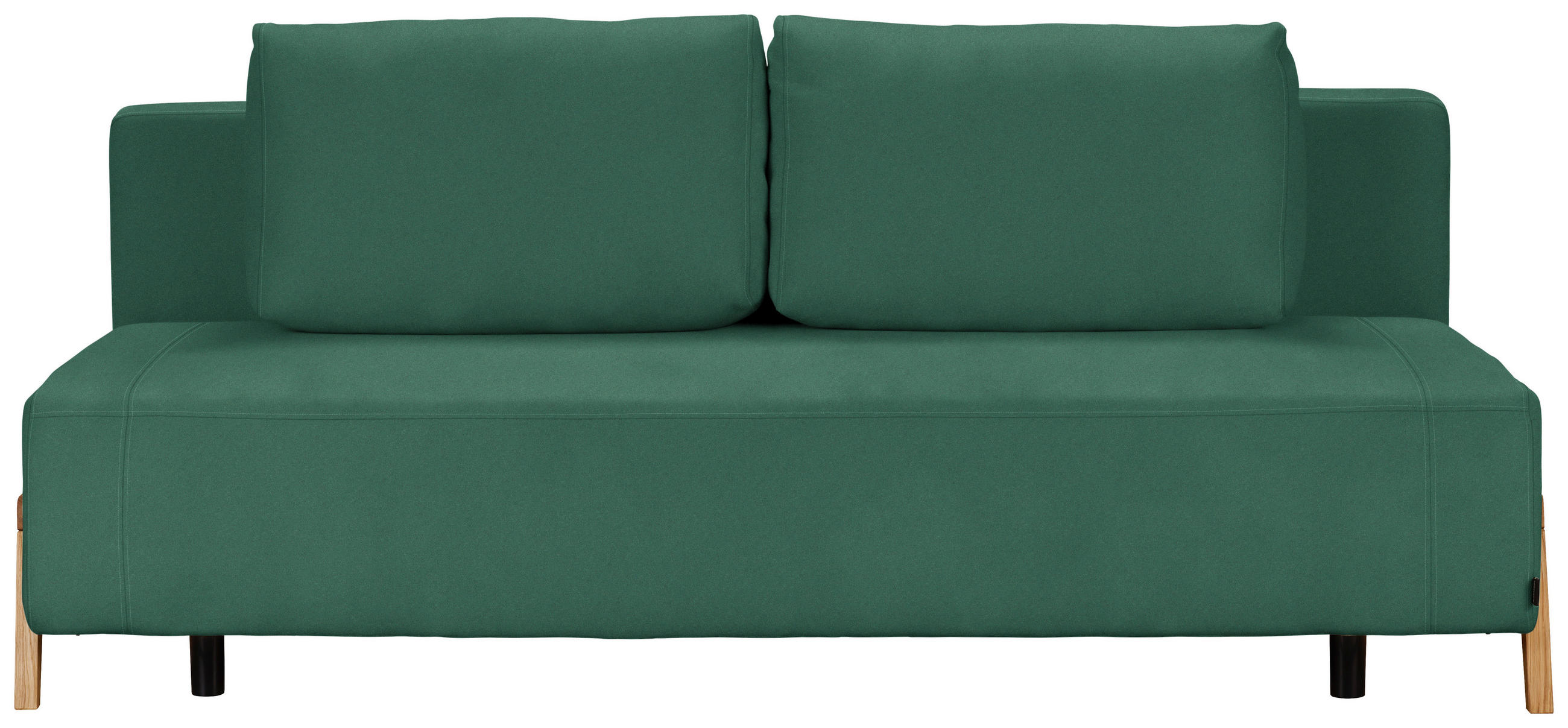 SCHLAFSOFA Mikrofaser Türkis  - Türkis/Naturfarben, Design, Holz/Textil (211/88/102cm) - Niels Andersson