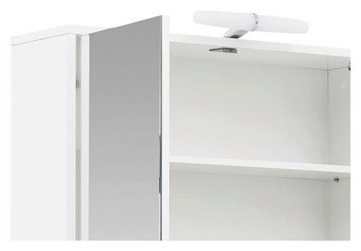 AUFBAULEUCHTE Eva 23,5/3,5/8 cm   - Chromfarben/Weiß, Basics, Kunststoff (23,5/3,5/8cm) - Stylife