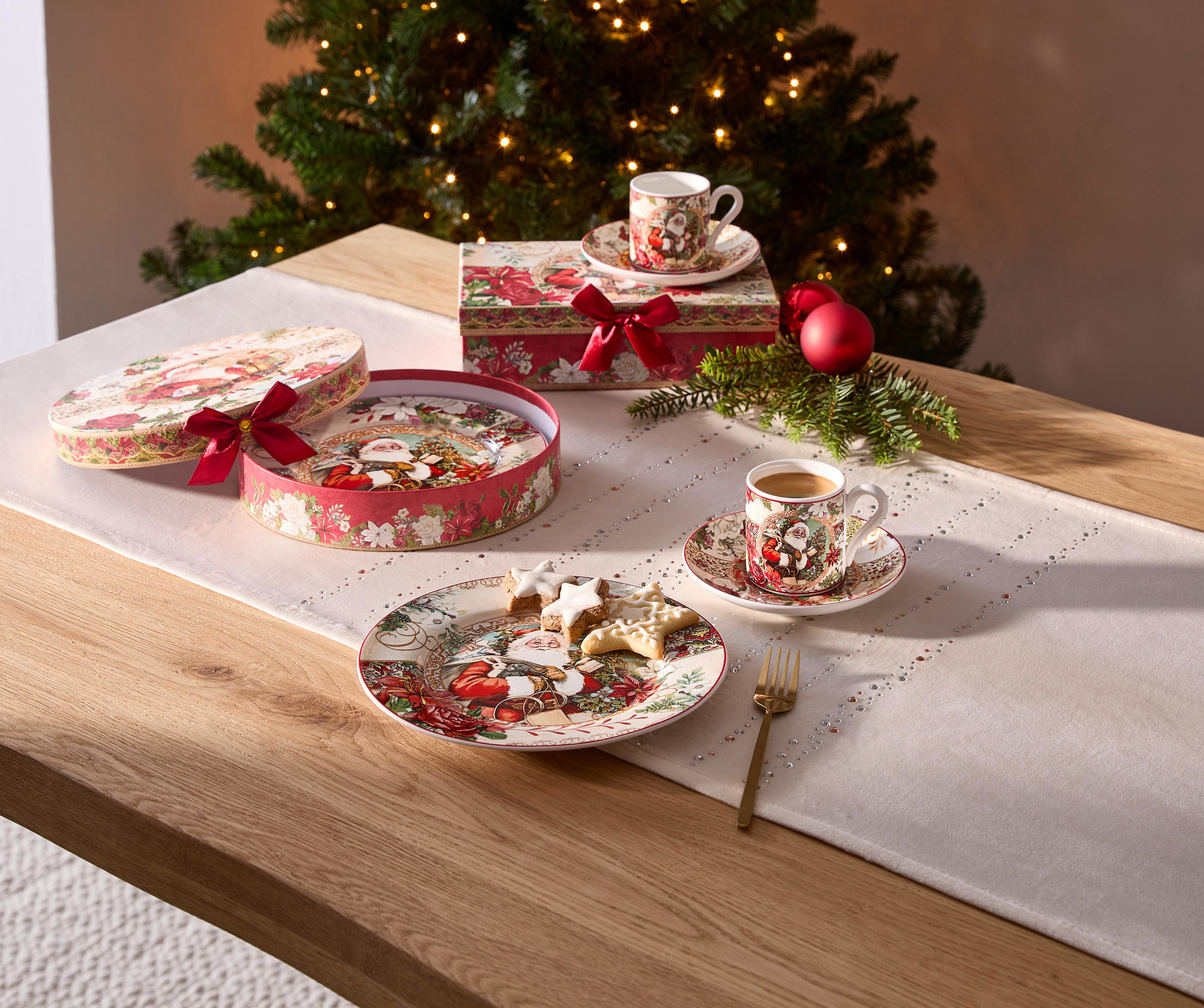KUCHENTELLERSET 2-teilig  - Multicolor, LIFESTYLE, Karton/Keramik (19,05cm) - X-Mas