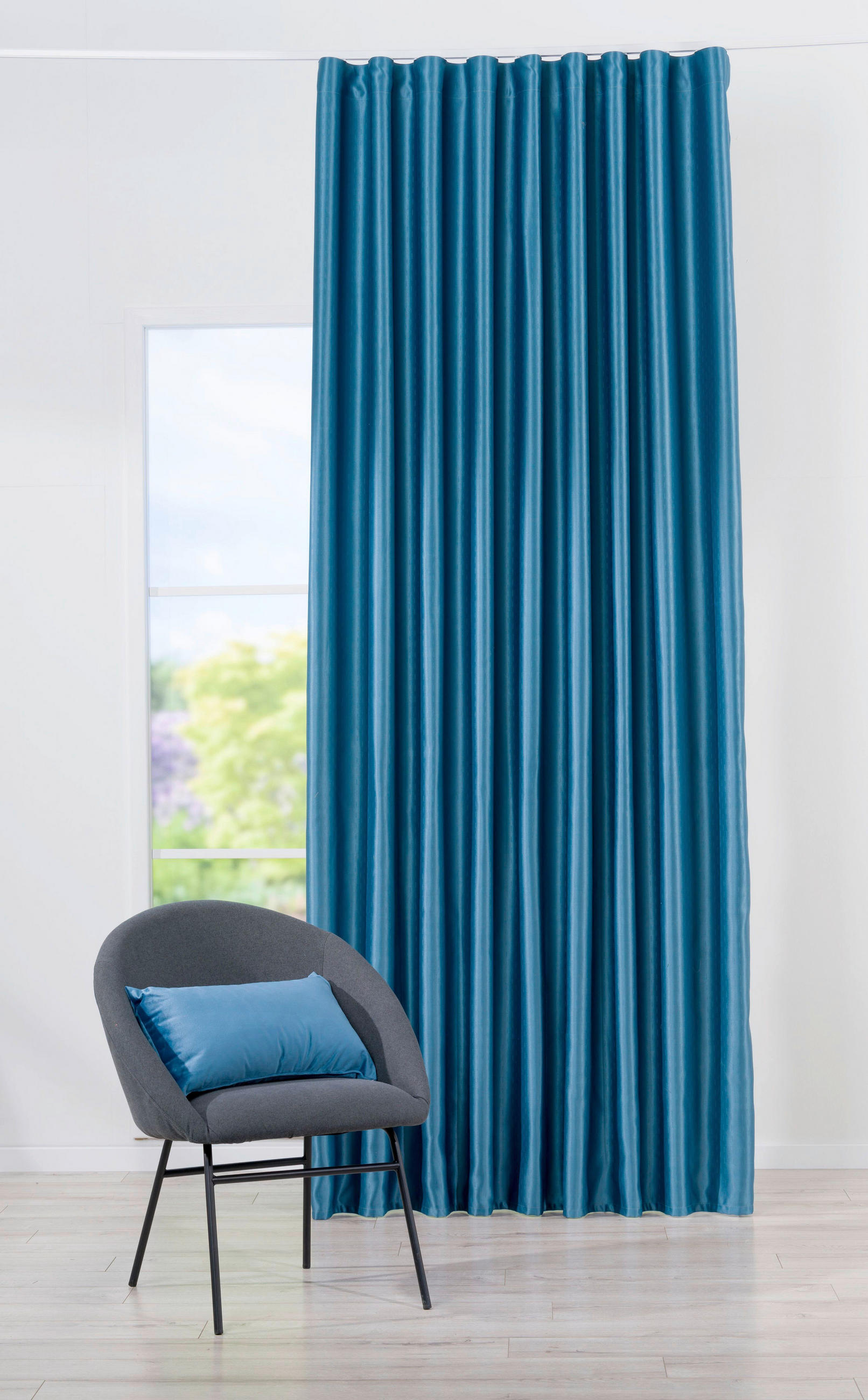 MATERIAL PERDELE șI DRAPERII black-out (nu permite trecerea luminii)  - albastru, Lifestyle, textil (80/25/25cm)