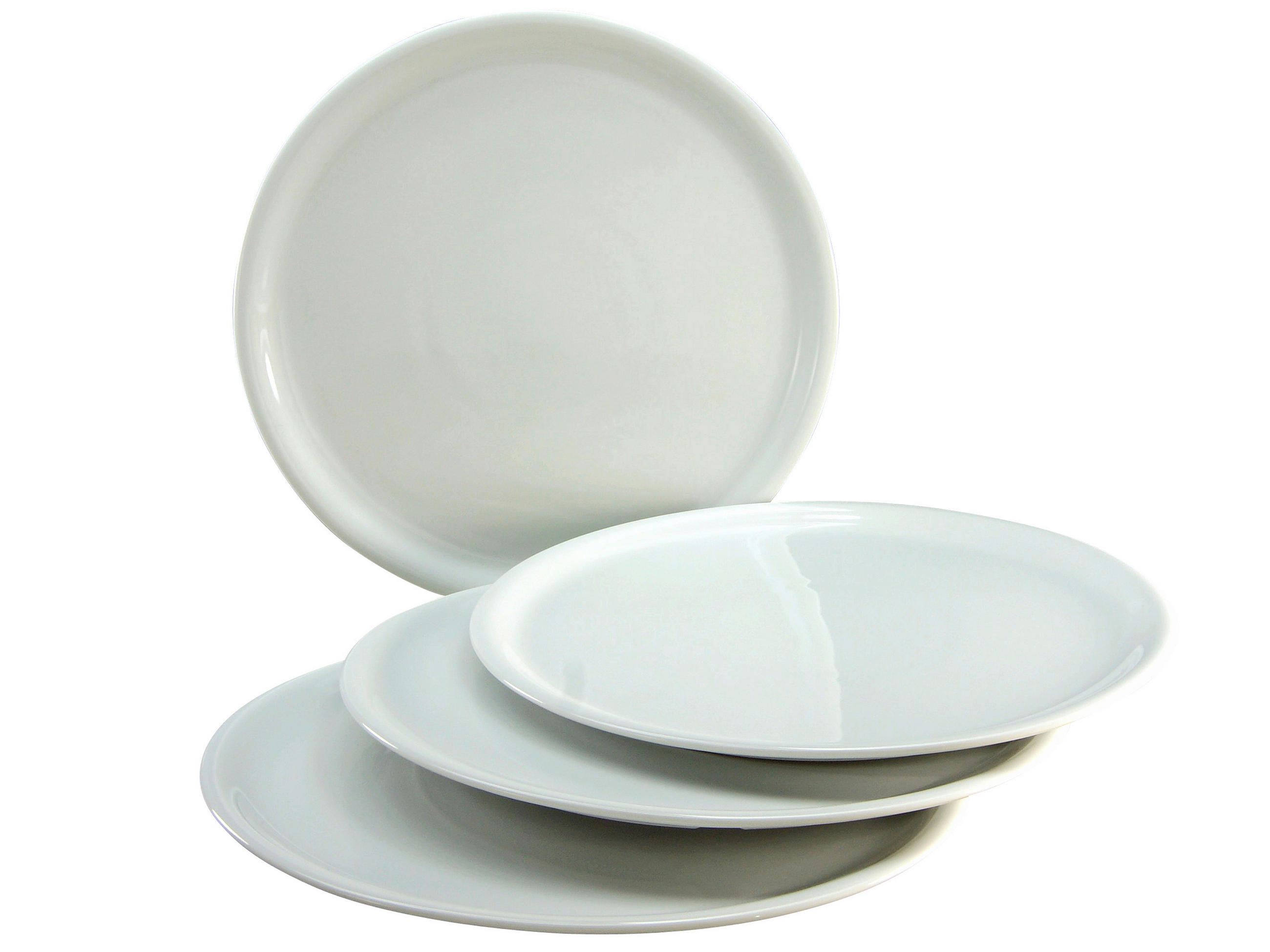 SADA TALÍŘŮ NA PIZZU, keramika, 33 cm - bílá, keramika (33cm) - Creatable