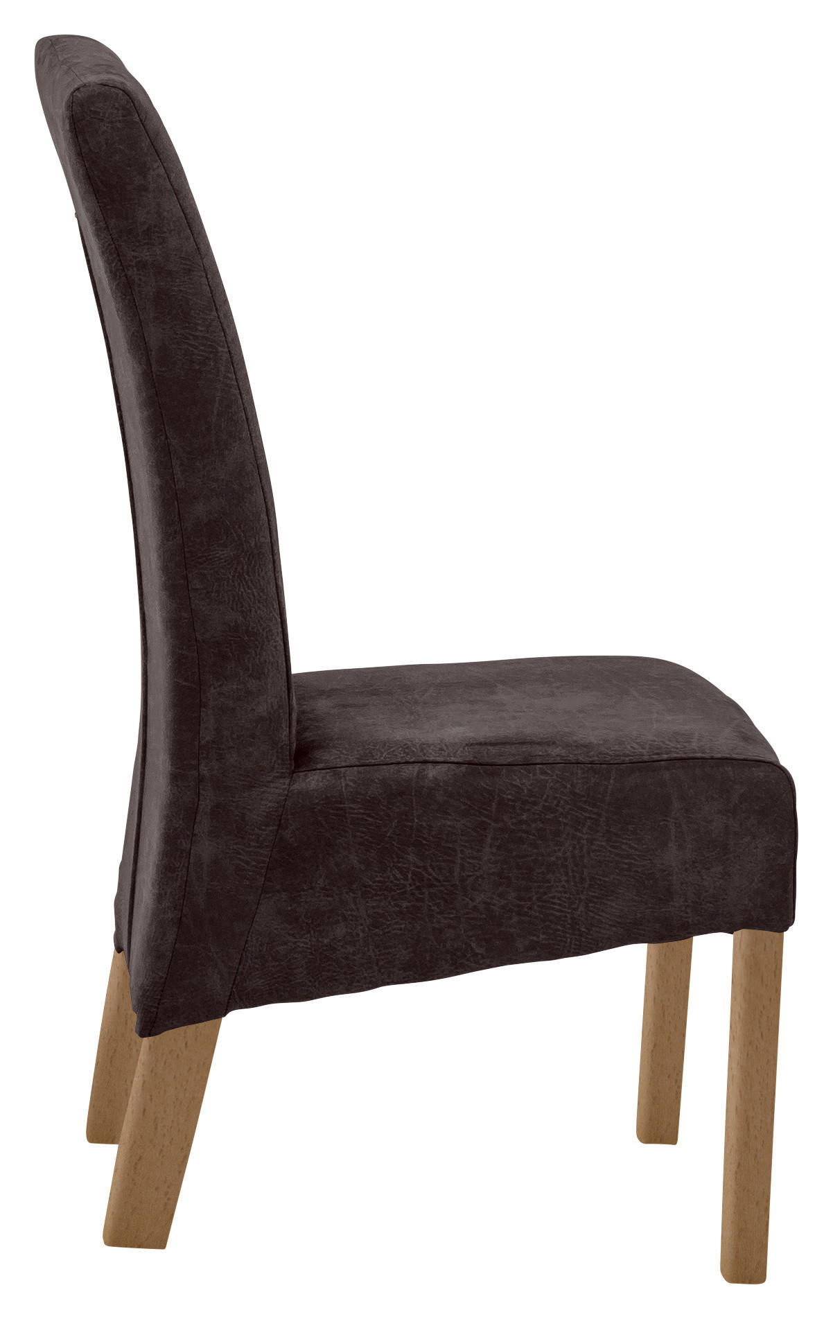 STUHL Lederlook Braun, Buchefarben - Buchefarben/Braun, KONVENTIONELL, Holz/Textil (50/105/60cm) - Carryhome