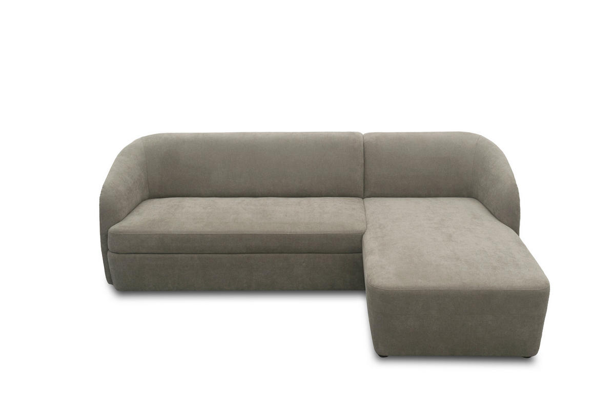 ECKSOFA 100 033 Taupe Webstoff Rücken echt  - Taupe/Schwarz, MODERN, Kunststoff/Textil (230/148cm) - Livetastic
