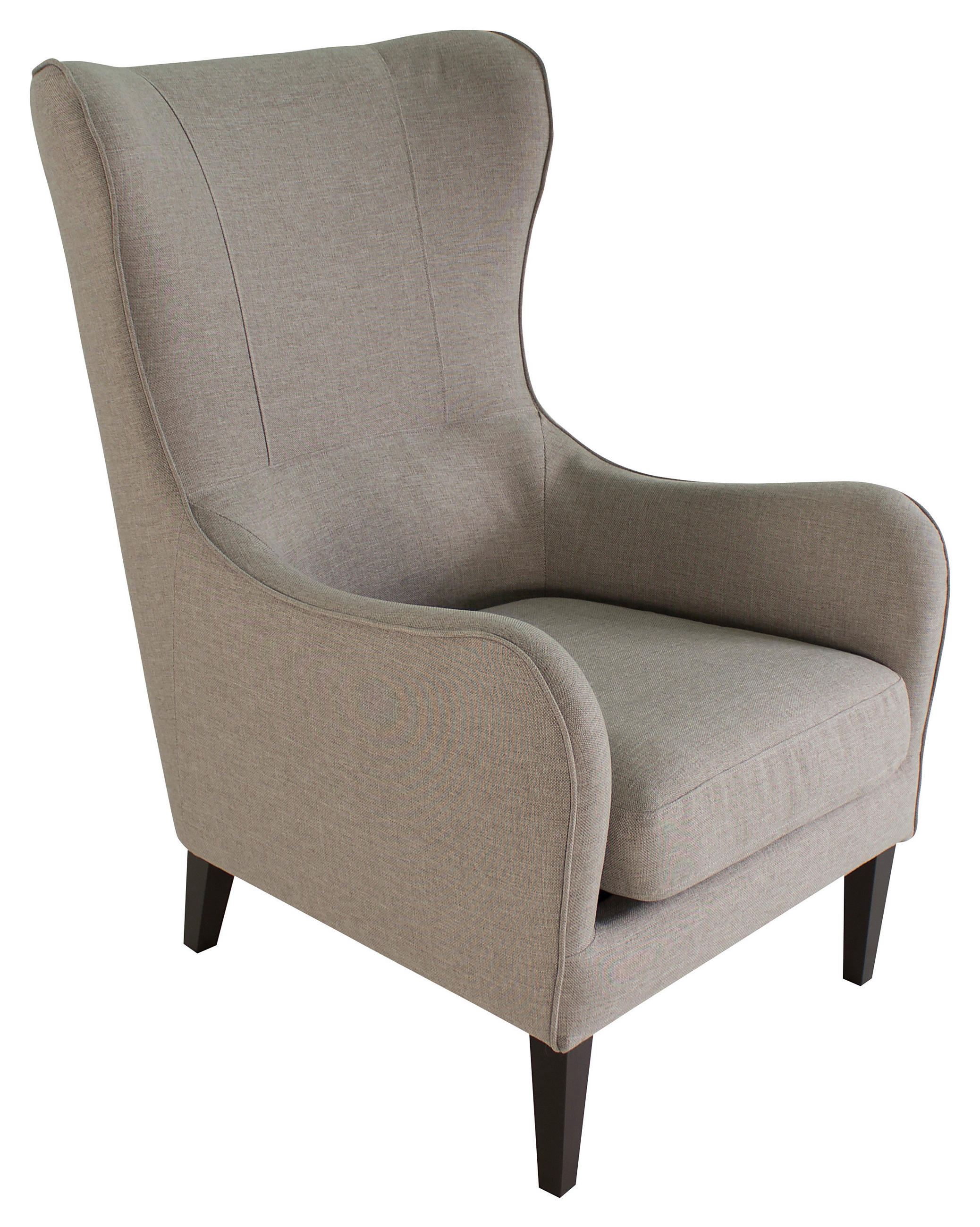 FOTELJ Z OPORO ZA GLAVO,  umazano rjava tekstil - barve wenge/umazano rjava, Design, tekstil/les (73/110/96cm) - Cantus