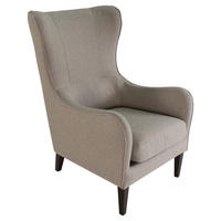 FOTELJ Z OPORO ZA GLAVO,  umazano rjava tekstil - barve wenge/umazano rjava, Design, tekstil/les (73/110/96cm) - Cantus