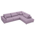 ECKSOFA Violett Cord  - Violett/Schwarz, KONVENTIONELL, Kunststoff/Textil (314/250cm) - Carryhome