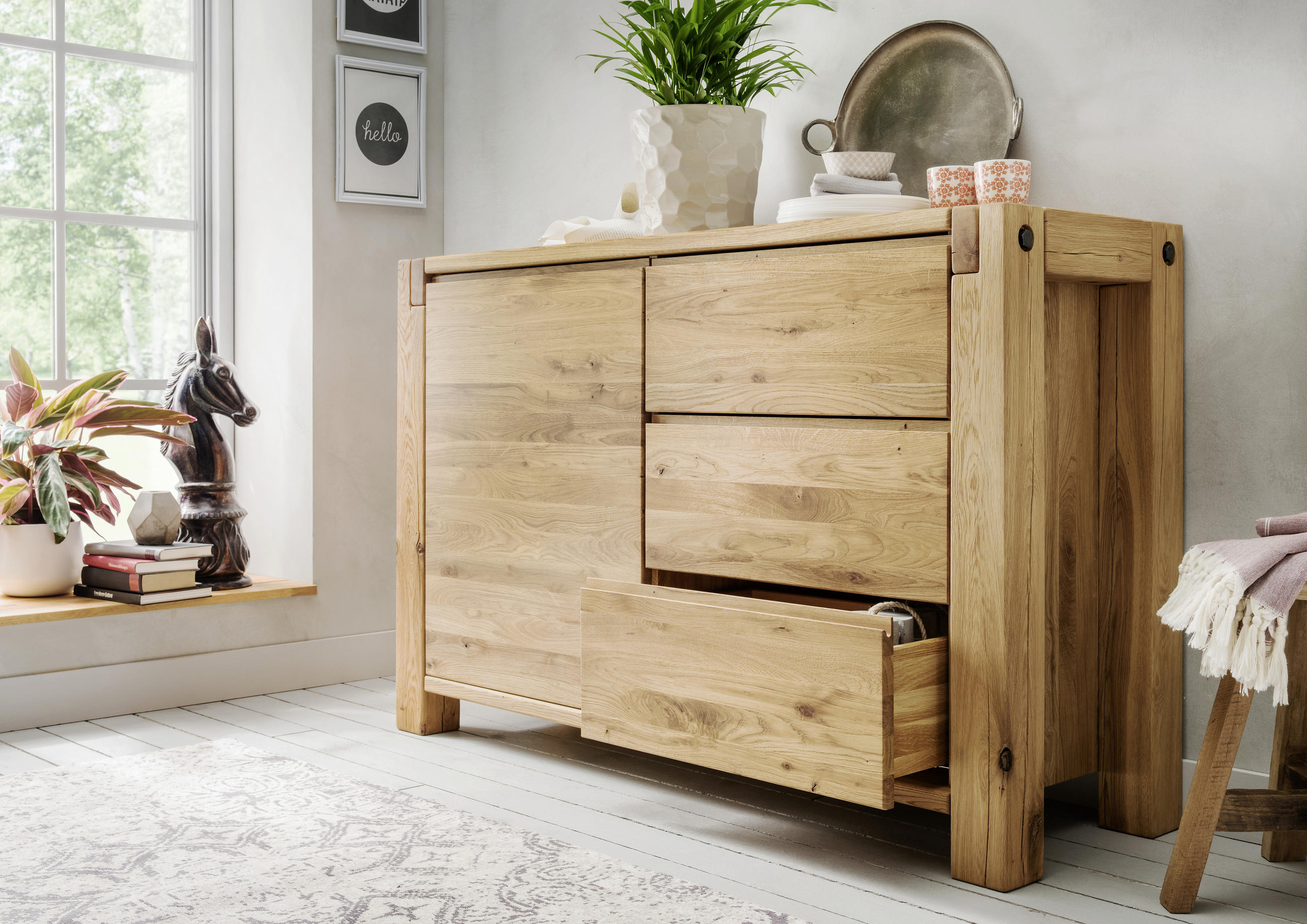 SIDEBOARD  in 140/90/45 cm  - Eichefarben, Natur, Holz (140/90/45cm) - Valnatura