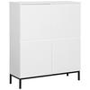 HIGHBOARD 100/122/35 cm  - Weiss/Schwarz, Design, Holzwerkstoff/Metall (100/122/35cm) - home24