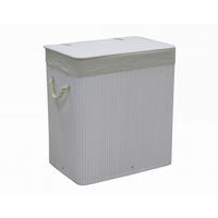 KOŠARA ZA PERILO - bela, Basics, tekstil/les (51/56/37cm) - Landscape